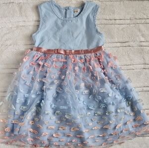 Charming Blue and Pink Kids Casual Dress For Kids